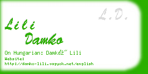 lili damko business card